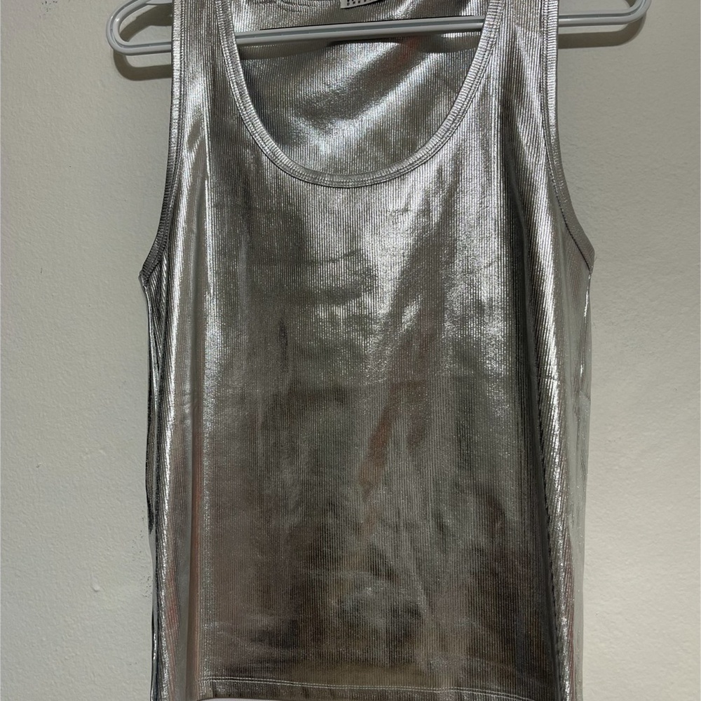 Shimmering Silver Women's Tank Top